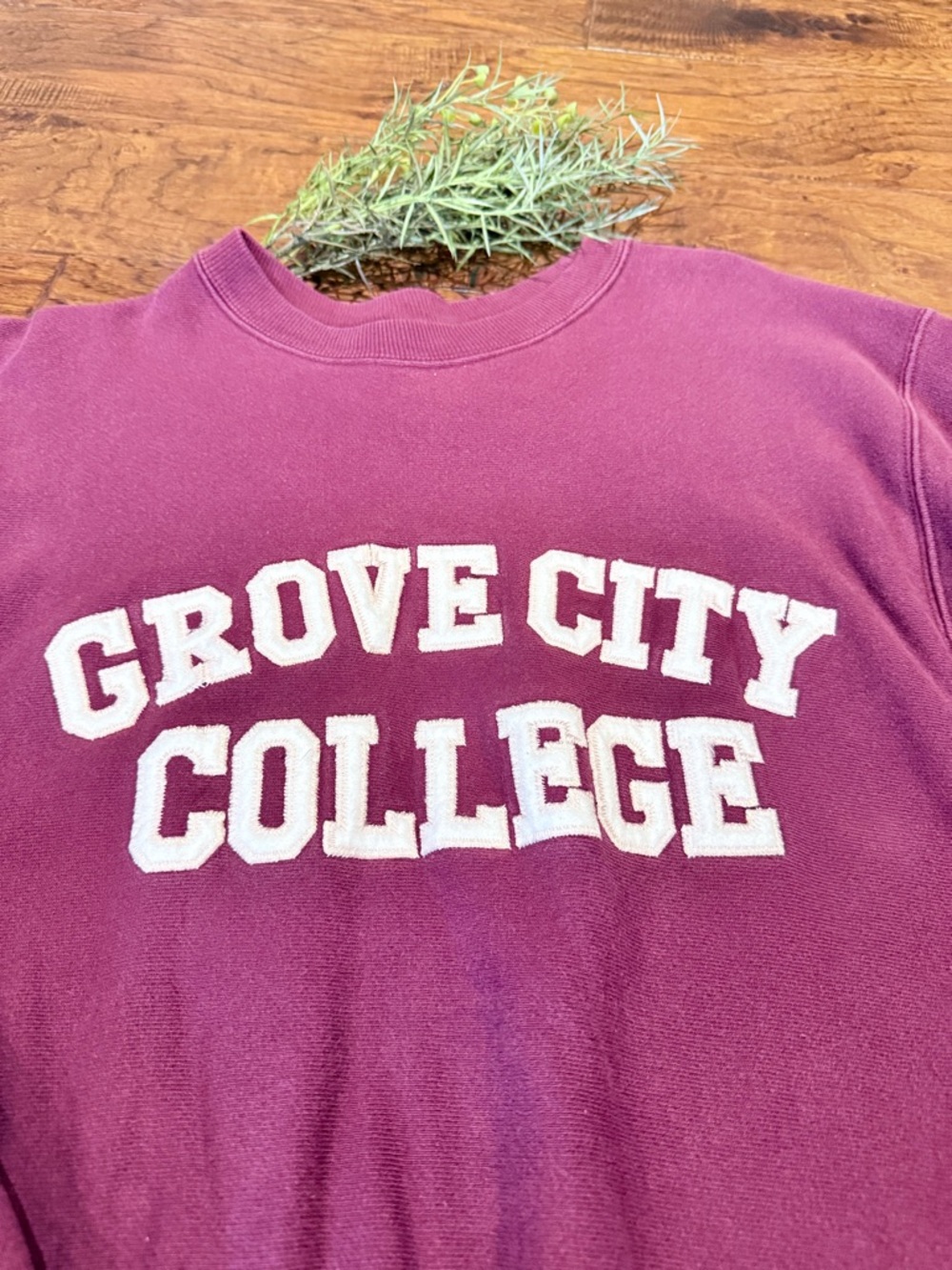 Champion Maroon Grove City College Crewneck Sweatshirt - Picture 2 of 4